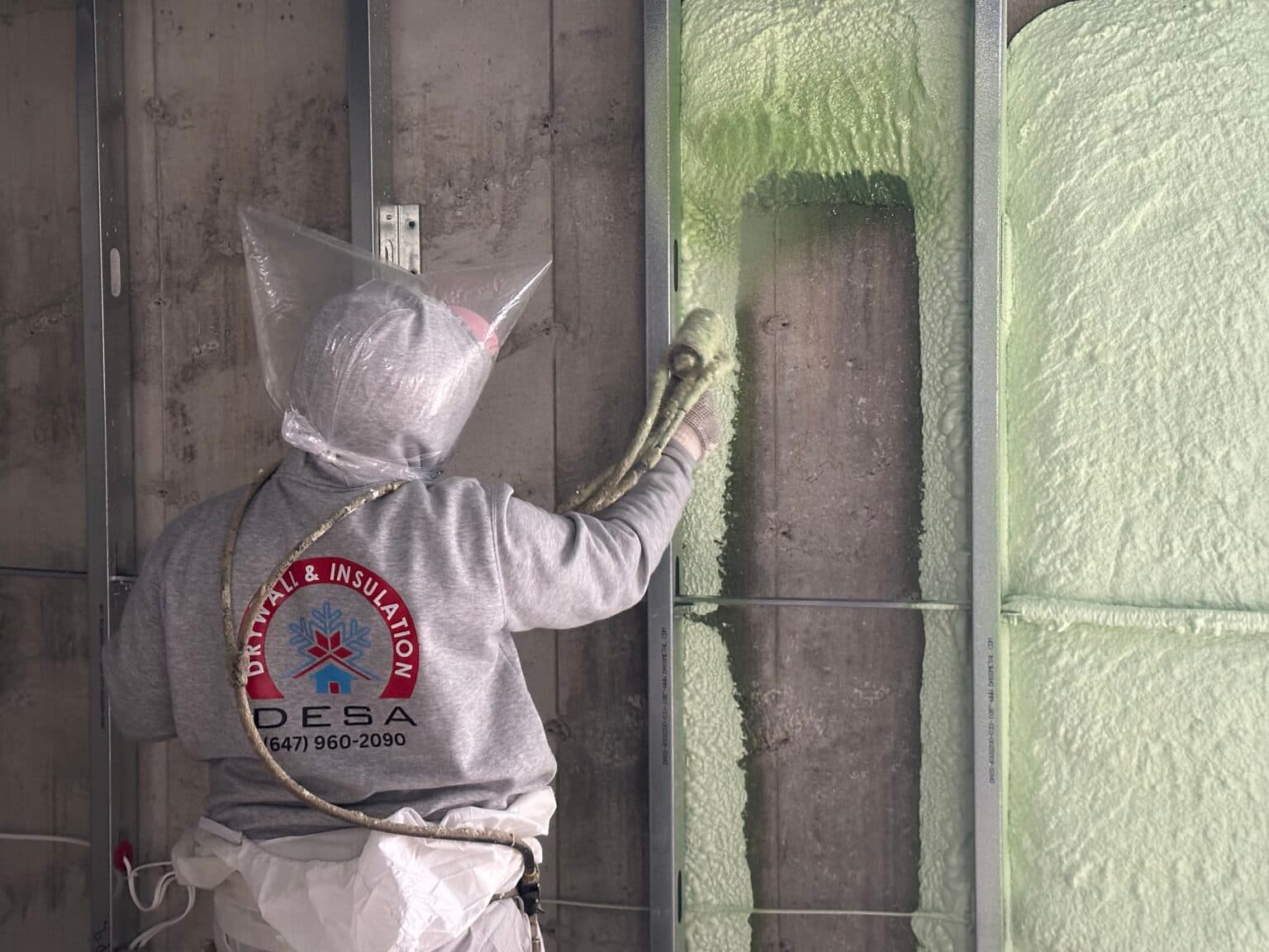 Spray Foam Wall Application by DESA Foam Insulation