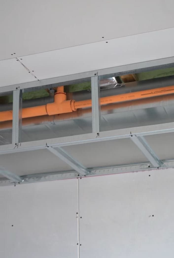 Steel framing ceiling structure installed for a construction project